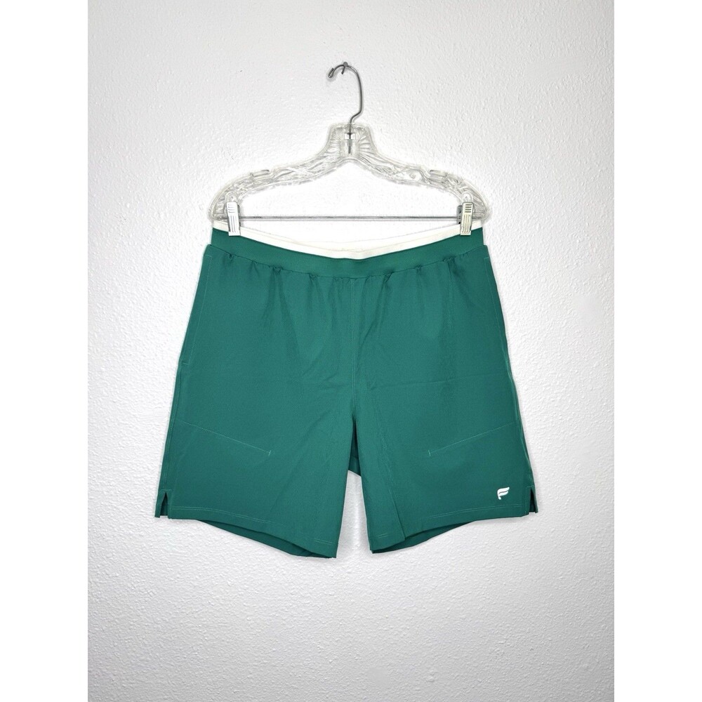 Fabletics Shorts Men L Fairway Green Fundamental Short II 7" Swim Train Unlined
